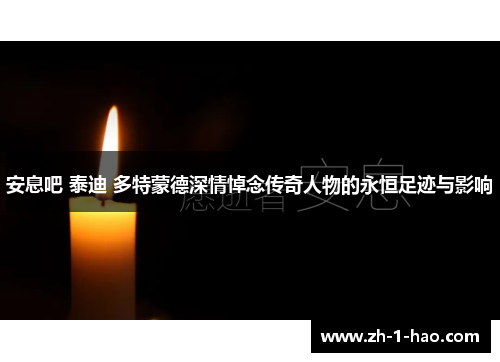 安息吧 泰迪 多特蒙德深情悼念传奇人物的永恒足迹与影响