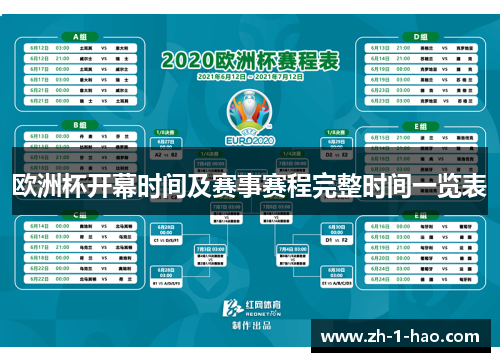 欧洲杯开幕时间及赛事赛程完整时间一览表
